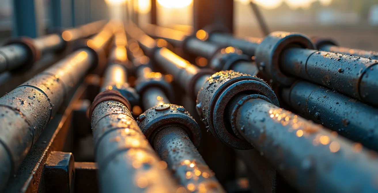 Makroaufnahme der komplexen Festival-Infrastruktur