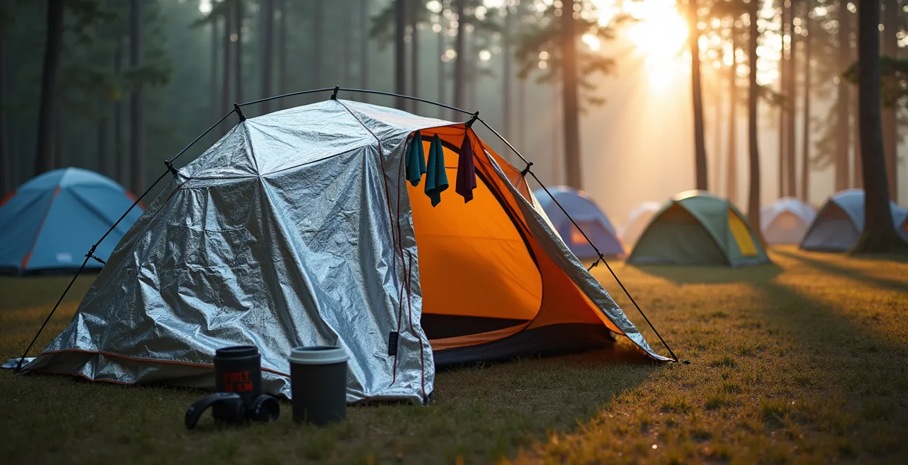 Festival-Zelt mit Kühlungssystem und Hitzeschutz-Elementen