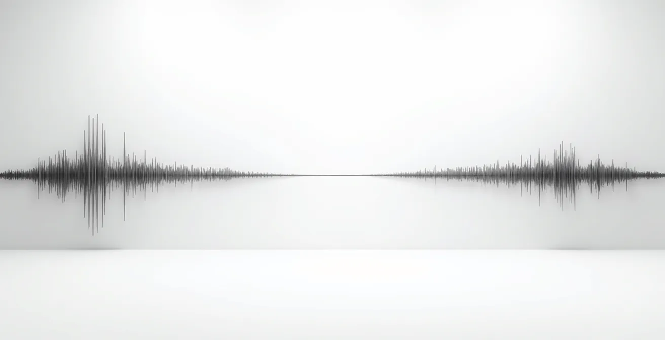 Abstrakte Darstellung zweier Schallwellen die sich verschieben