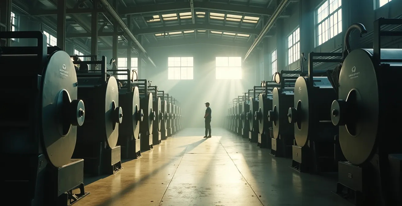 Makroaufnahme von Schallplattenrillen mit sichtbaren physikalischen Eigenschaften